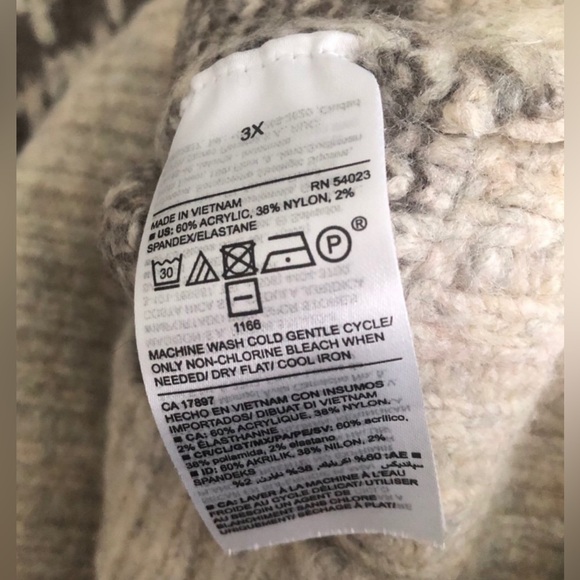 Old Navy animal print sweater plus size 3X NWOT - Picture 3 of 4